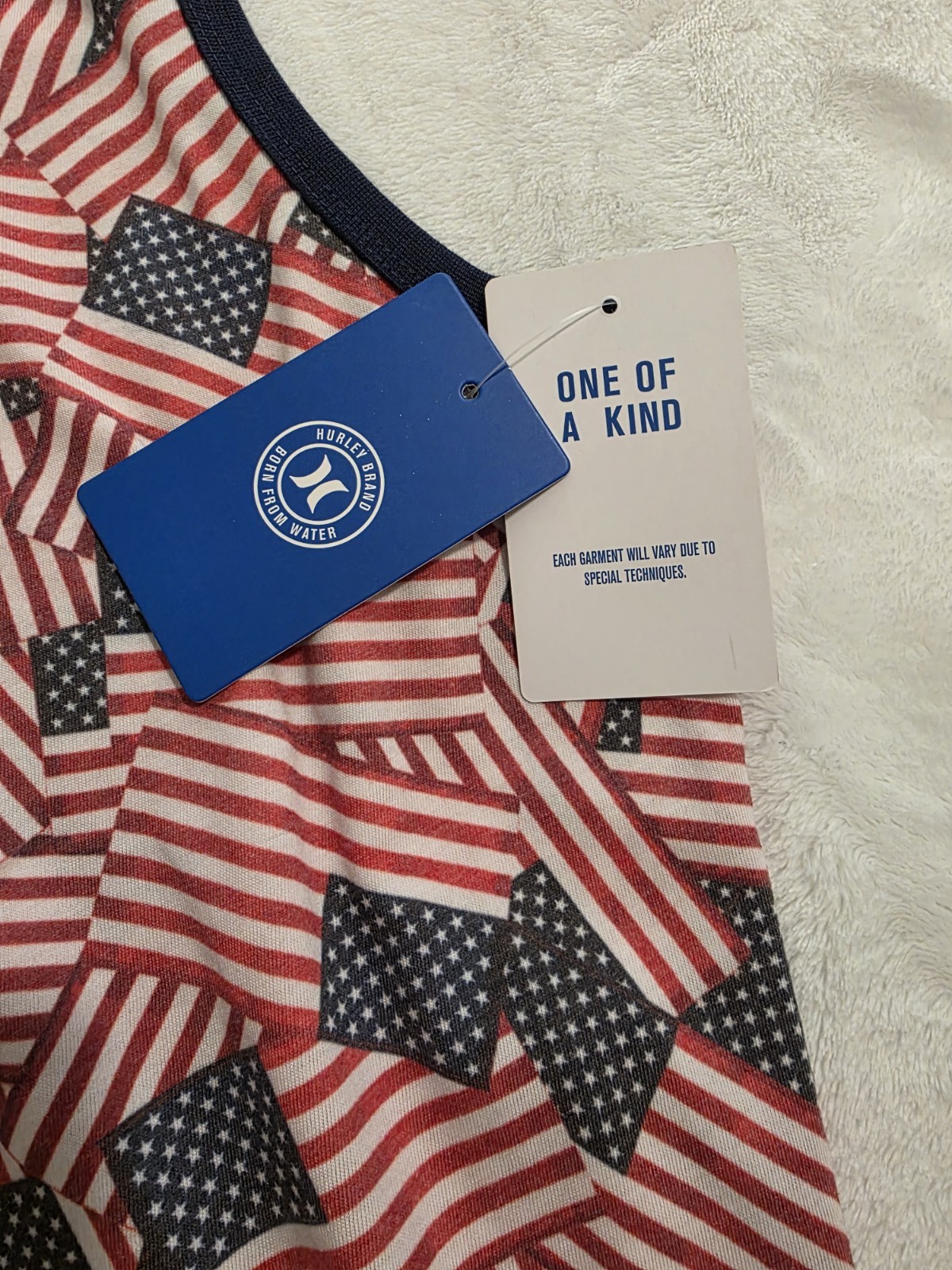 Hurley Men's Flag Four Corners Tank Top Shirt Size Large NWT NEW gallery