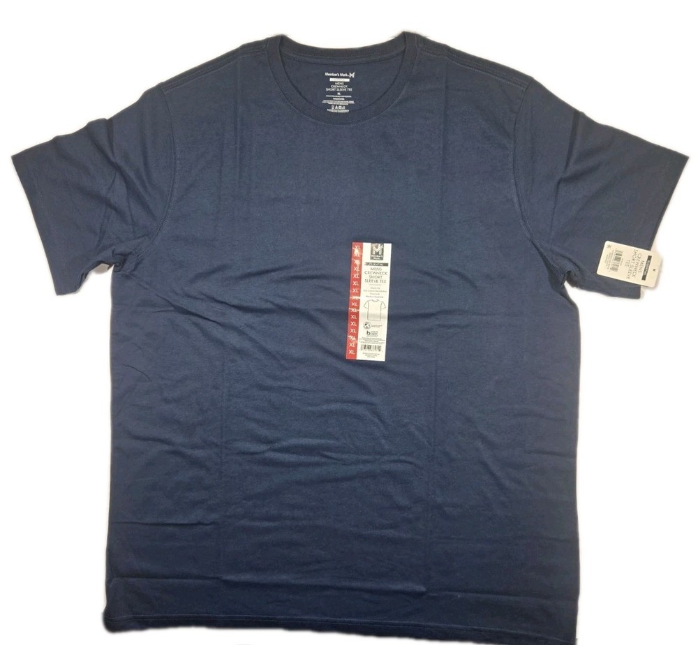 Member’s Mark Men’s Dark Blue Crew Neck Short Sleeve Tee Various Sizes NWT 21A