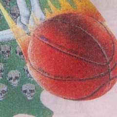 Vtg Orig 1996 Lithuania Slam Dunking Skeleton Skully Commemorative T Shirt XL
