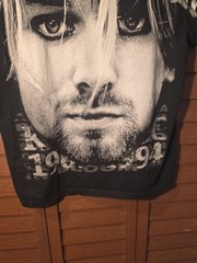 BOOTLEG 90s Kurt Cobain Nirvana All Over Print Memorial T-shirt Size XL