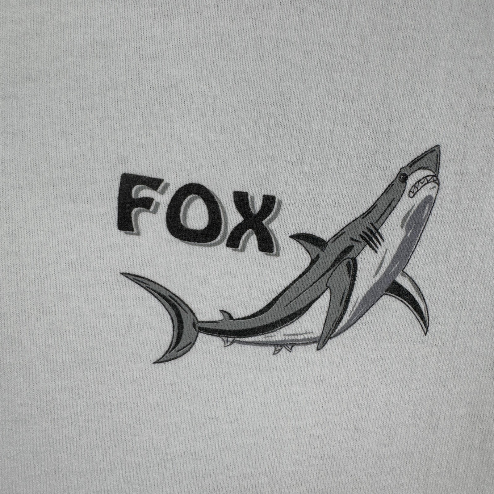 DIVE-44 Shirt Mens Large White Shark Ocean Graphic Rodney Fox Tee Made USA gallery