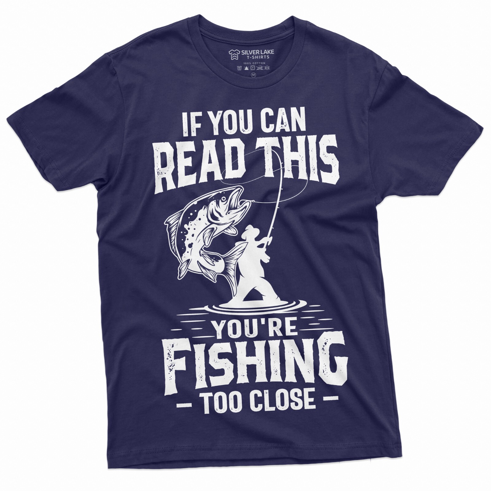 Men's Fishing Too Close T-Shirt Funny Fishing Shirt Fisherman Gift Fisherman Tee gallery