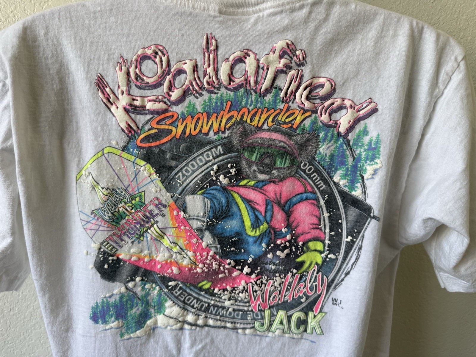 Vintage Wallaby Jack Koala Snowboard Puff Print Single Stitch Men’s L