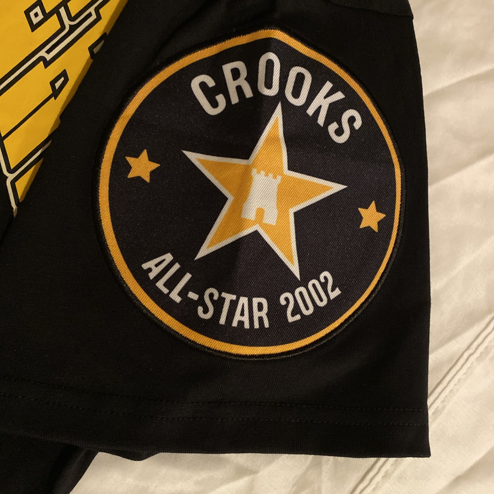 Crooks & Castles Crooks Football League Drop Shoulder Men Heavy Tee Black Size M gallery
