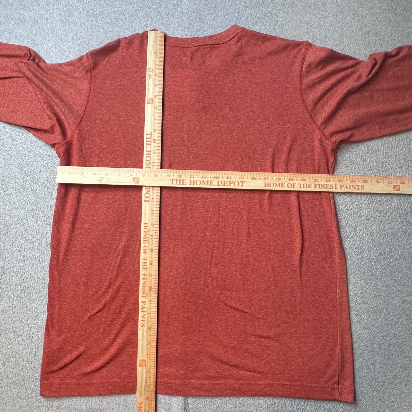 Columbia Henley Mens XL Red Omni-Wick Long Sleeve Heathered Outdoor Shirt gallery