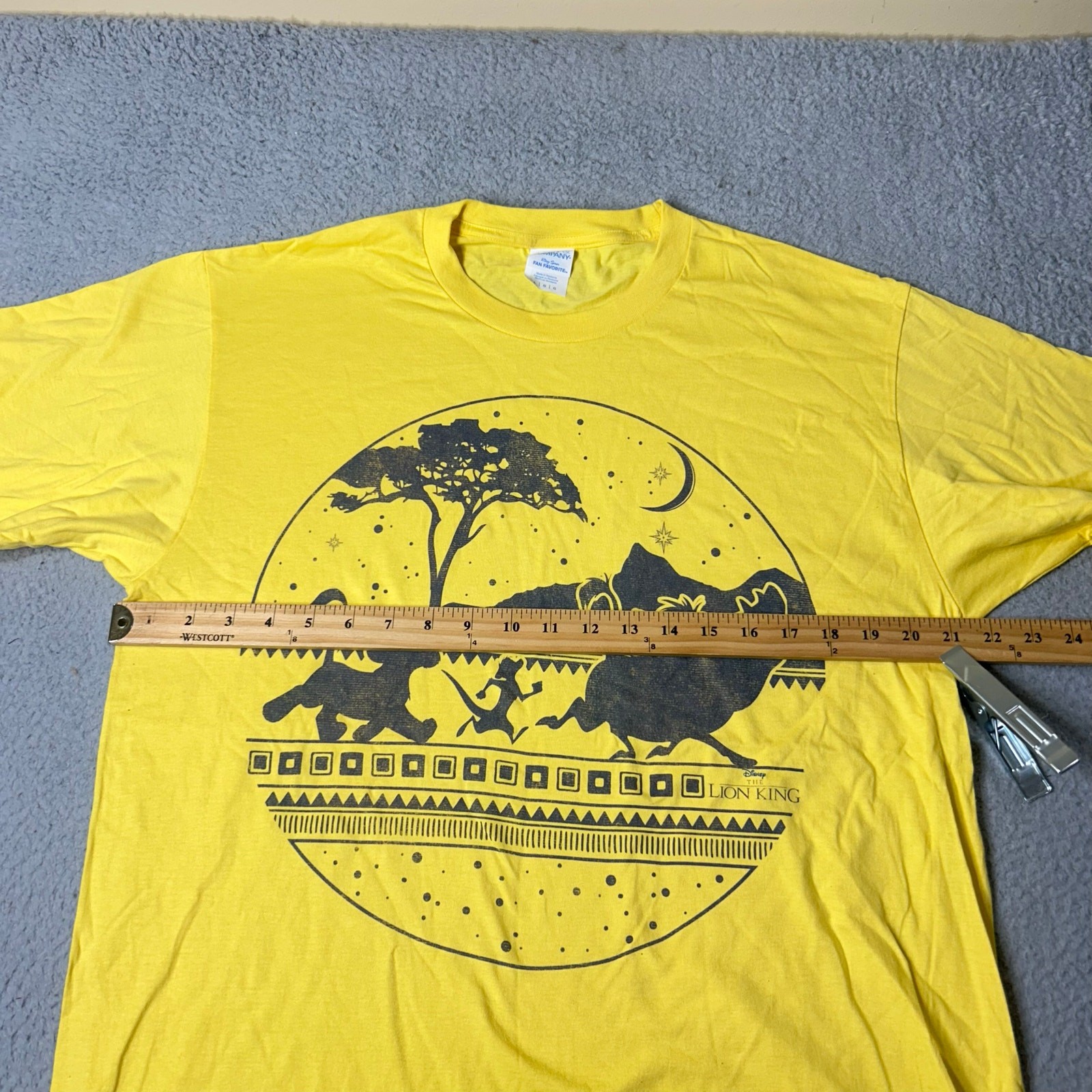 Disney Lion King Graphic Mens T-Shirt Large Yellow Port & Company Cotton NEW gallery