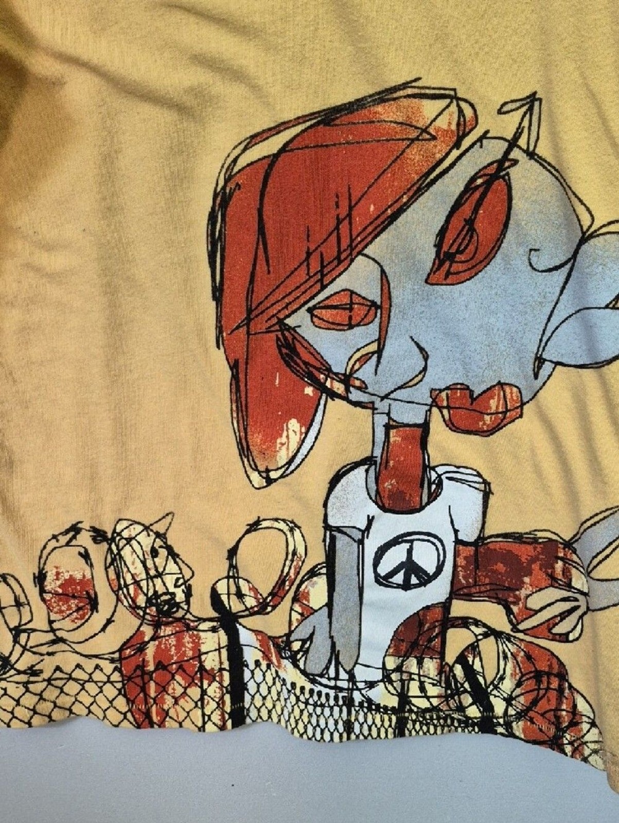 American Eagle Outfitters X Daniel Johnston Graphic Tee Peace Begins With Me gallery