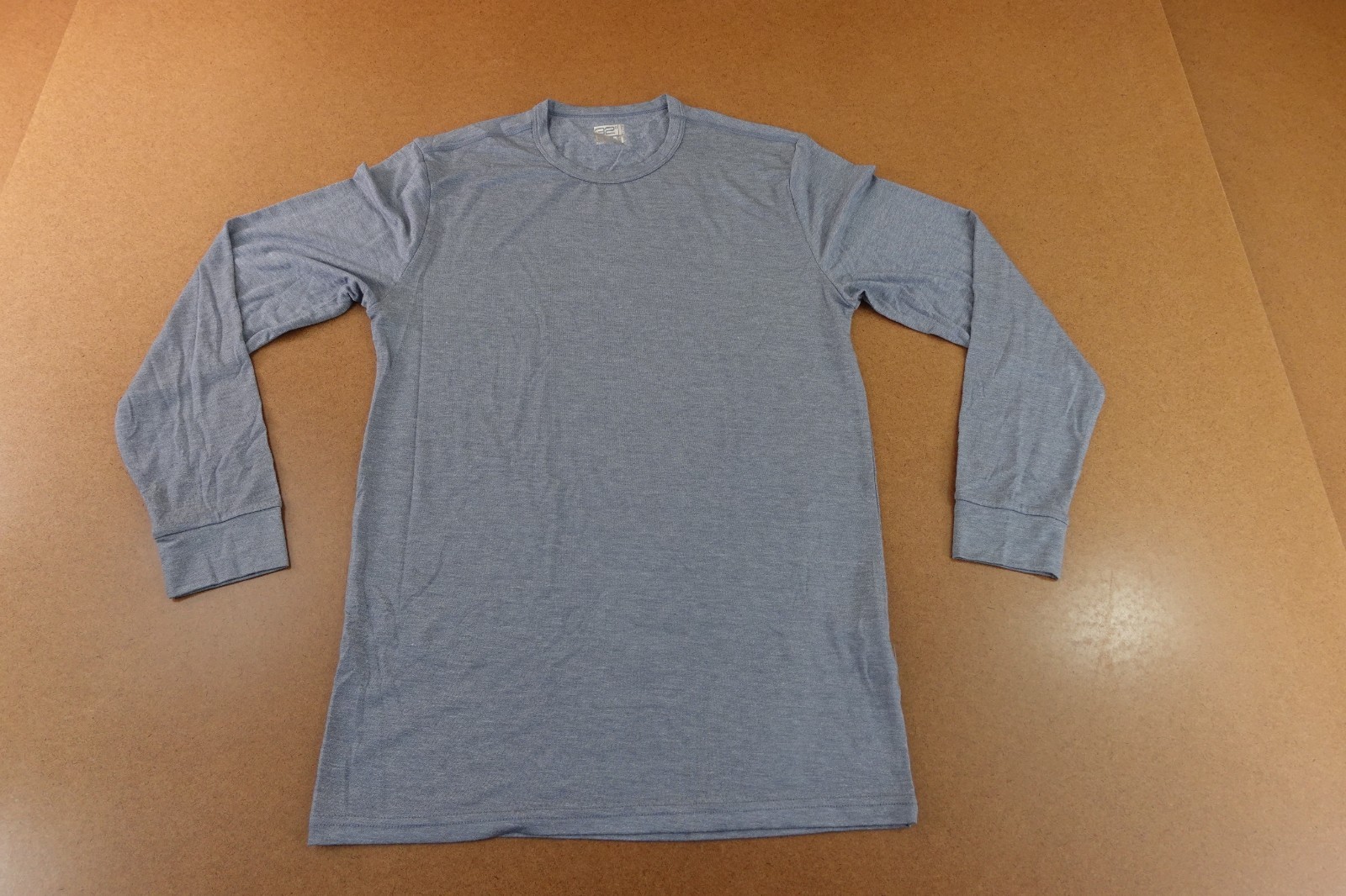 32 Degrees Heat Mens Size Small Blue Heather Long Sleeve Crew Neck Tee New