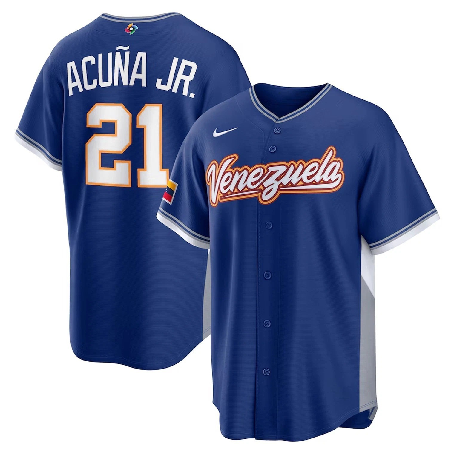 Venezuela Baseball Ronald Acuña Jr. 2026 World Baseball Classic Stitched