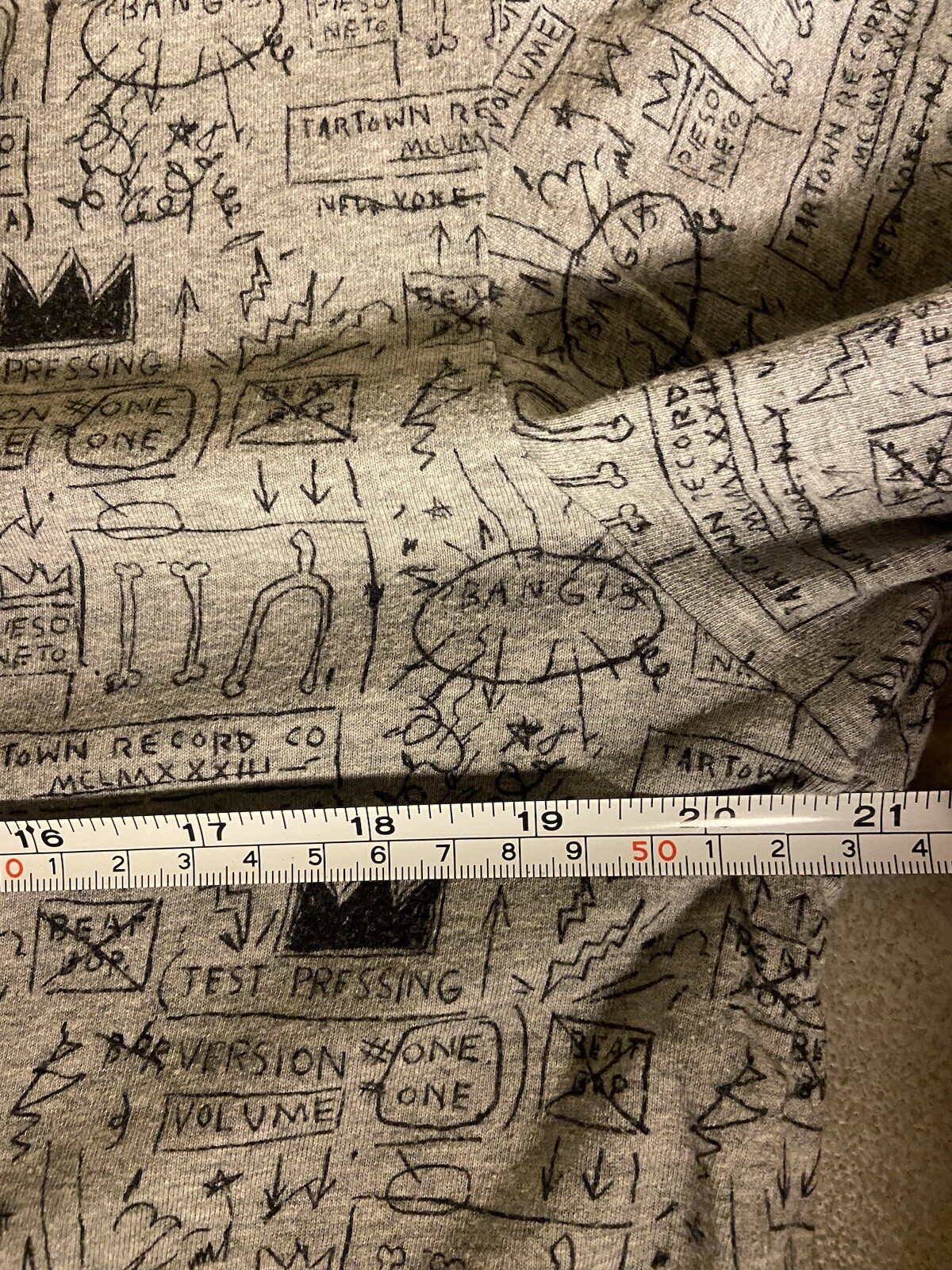 SPRZ NY Small t-shirt Jean-Michel Basquiat Graffiti Art All Over Print Shirt gallery