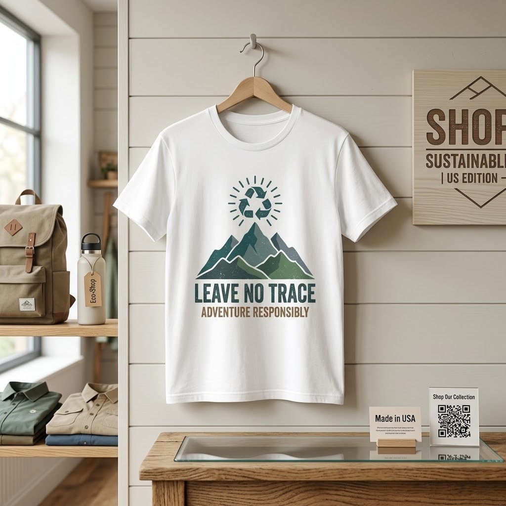 Leave No Trace T-Shirt - Adventure Responsibly Mountain Hiking Eco-Friendly Tee gallery