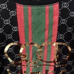Krisp Good Vibes Men’s Medium Short Sleeve Shirt Gold Lettering Red Green Stripe