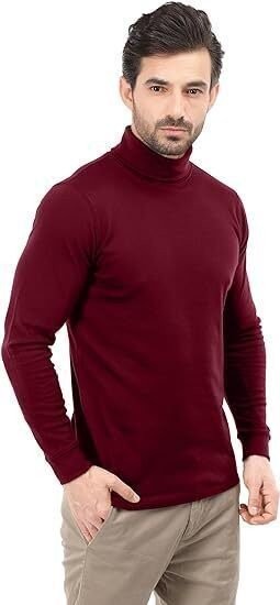 Turtleneck T-Shirt For Men Long Sleeves Tailored Comfort Fit Lot Utopia Wear gallery