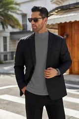 Men Mock Neck Turtleneck Long Sleeve Shirts Undershirt Thermal Fleece Lined Tops