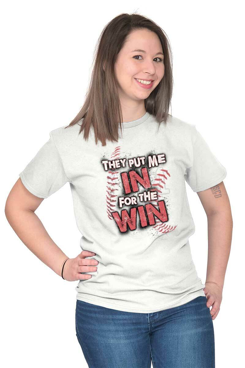 Baseball Sports Athlete Put Me In To Win Mens Casual Crewneck T Shirts Tees gallery