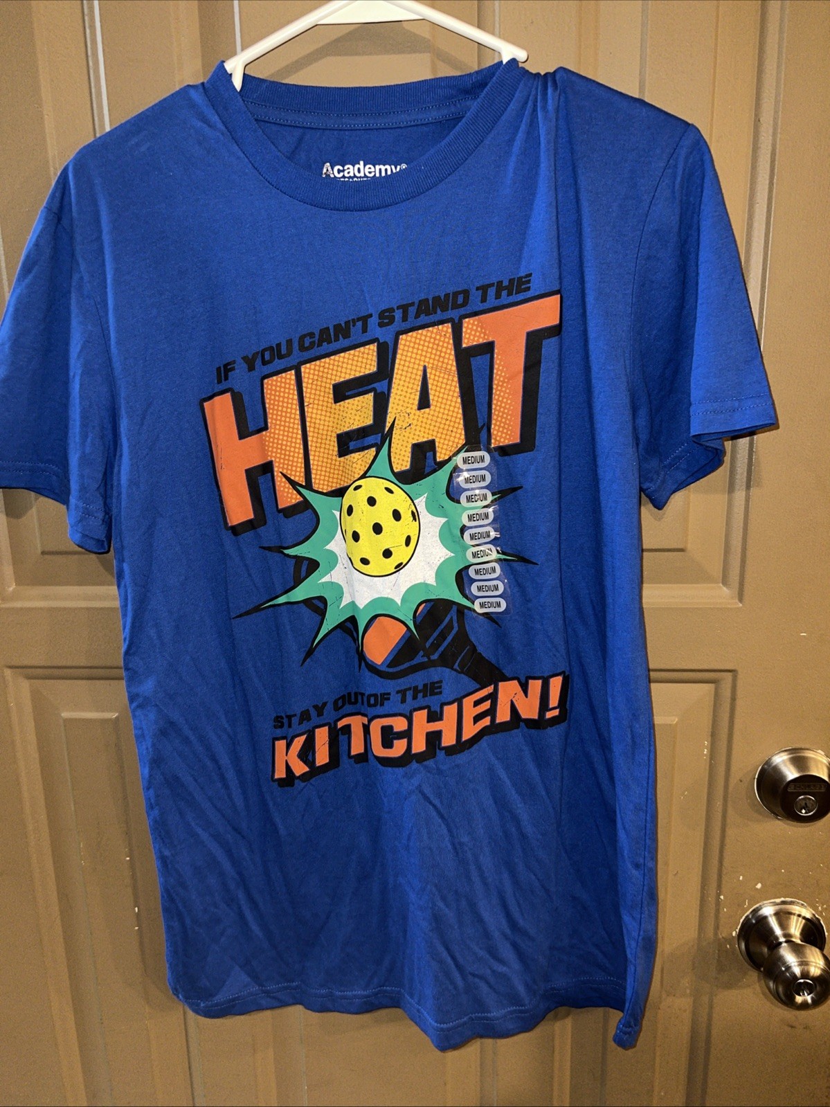 Blue Pickleball Shirt Size Medium Can’t Stand Heat Out Of Kitchen gallery