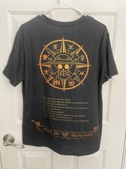 One Piece Straw Hat Grand Fleet Anime Graphic TShirt Black Size Medium Manga Tee
