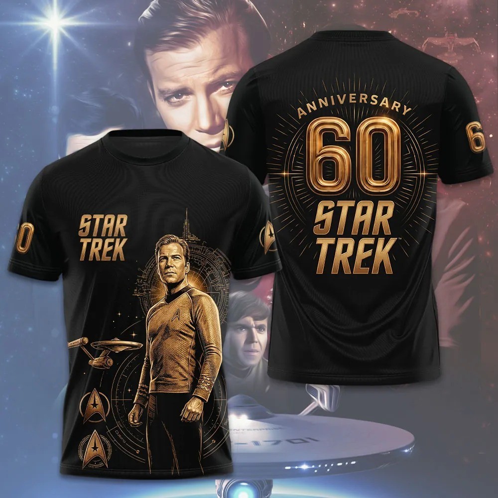 Star Trek 60th Anniversary Shirt 1966-2026 All Over Print Galaxy T-Shirt 2Sided gallery