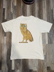 Members Only Owl Graphic Logo White Men’s Crew Neck Short Sleeve T-Shirt L
