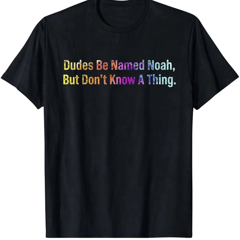 Noah Name Joke Funny Minimalist Meme Graphic T-Shirt