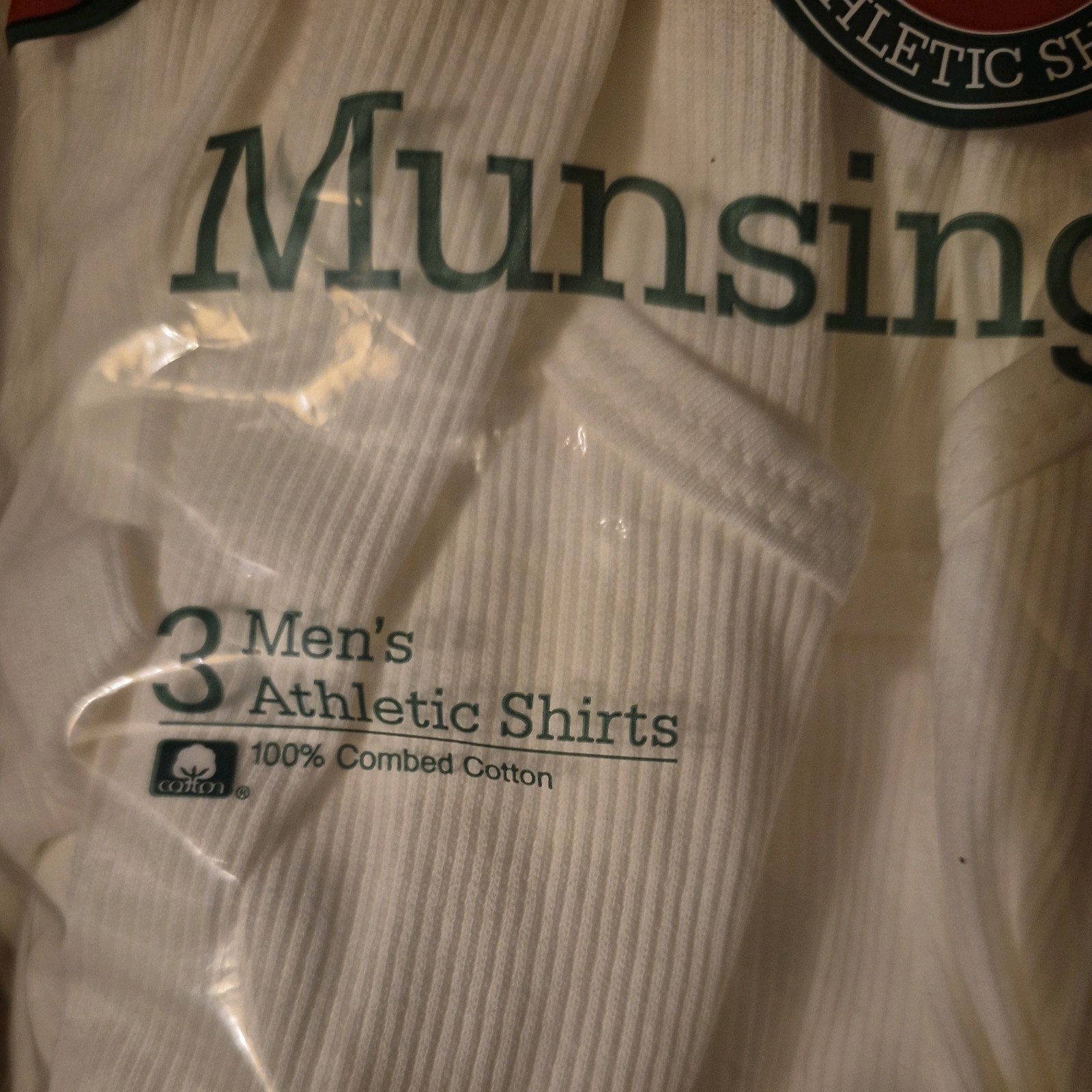Vintage New Munsingwear Athletic Shirts 3pack Size L(42-44) 100% Combed Cotton gallery