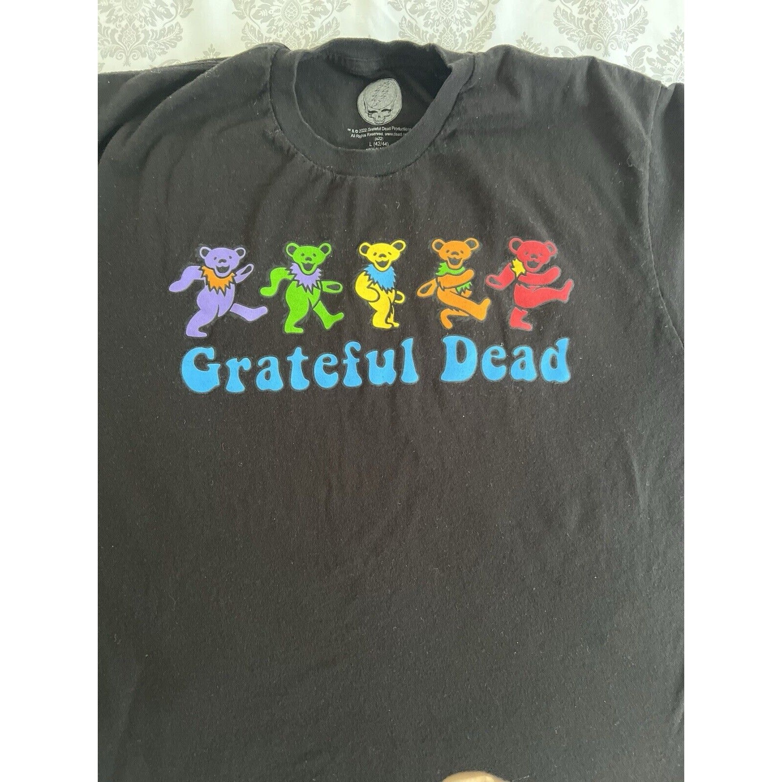 Grateful Dead Dancing Bears Short Sleeve Band Tee Size Large L Black gallery