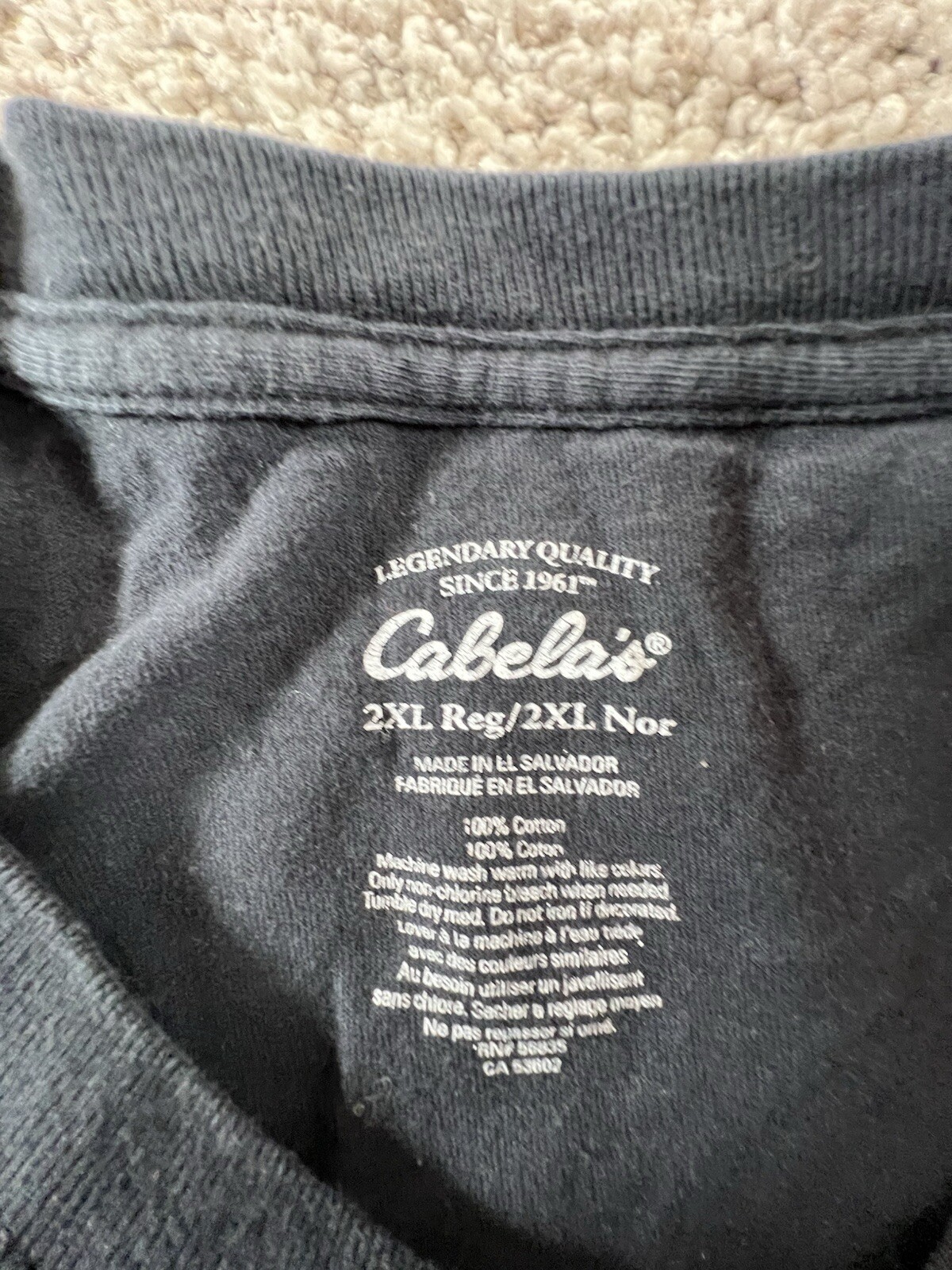 Cabela's Men's T-Shirt Handgun stick To Your Guns Size 2XL Black gallery