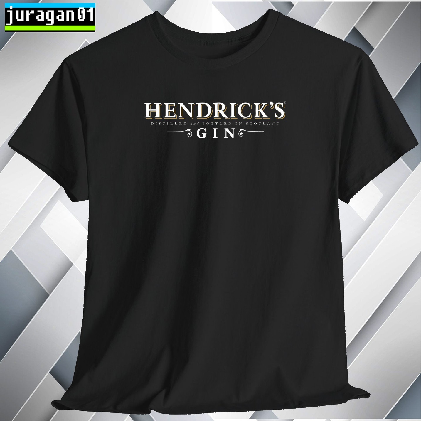 Hendrick’s Gin Cocktails Log T-Shirt Black Navy White Grey Red Orange Size S-5XL