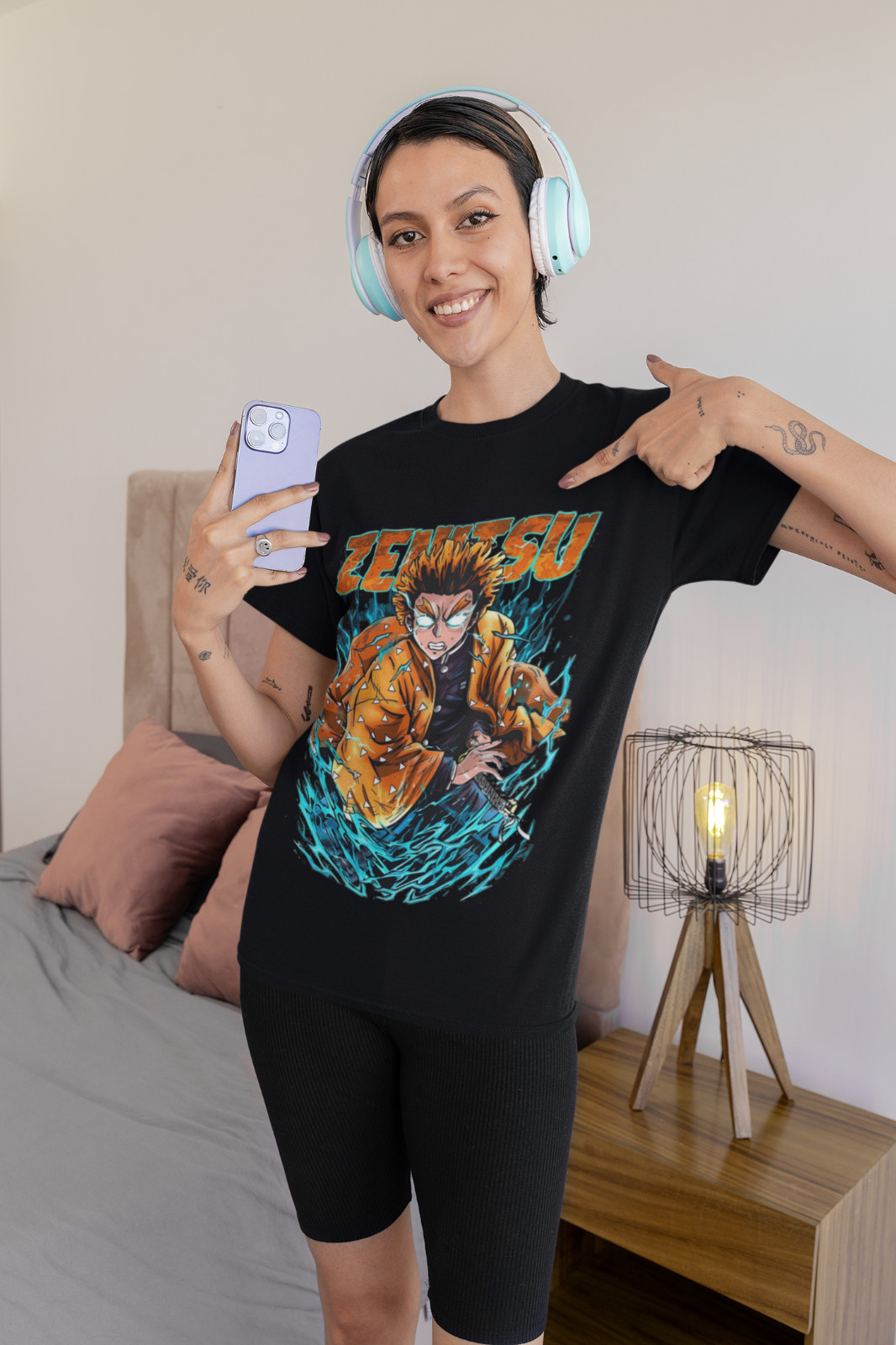 Demon Slayer Shirt Zenitsu Tshirt Tanjiro T-Shirt Muzan Doma Tee Inosuke Nezuko gallery