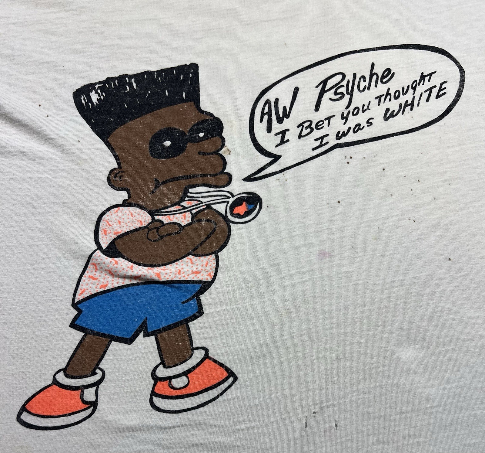 Vintage 90s Black Bart Simpson Shirt Size L You Thought I Was White gallery