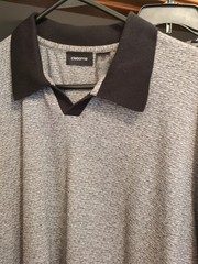 Gently Worn – 3 Men’s Claiborne Shirts – XXL Black And Grey – V Neck And Rounded