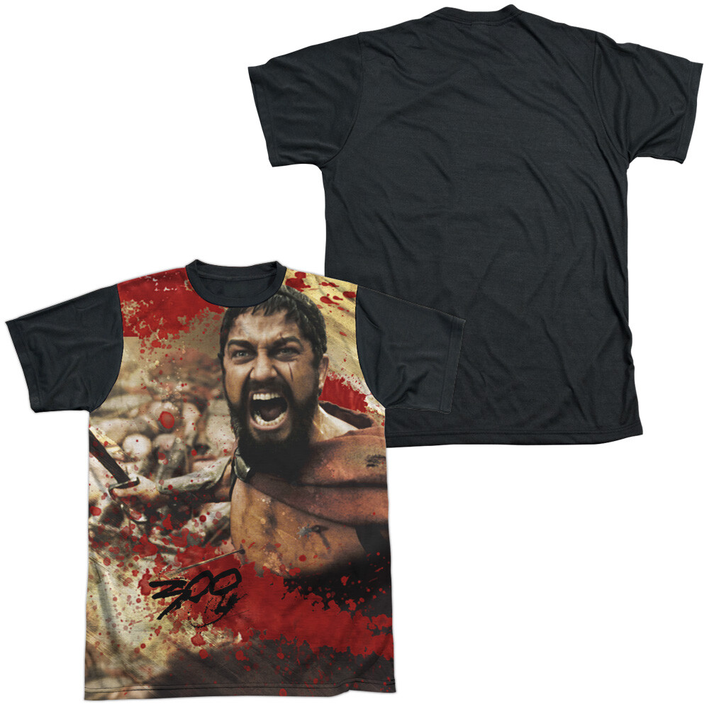 300 Bloody Mess Adult Halloween Costume T Shirt (Black Back), S-3XL gallery