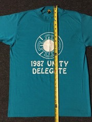 Vtg 80s Unity Delegate Shirt S USA World Peace Nature Friend Kindness Grunge 90s