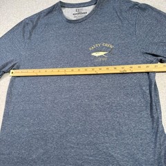 Salty Crew Premium Technical T Shirt LS Tuna Print Blue Gray Sz L UPF 40