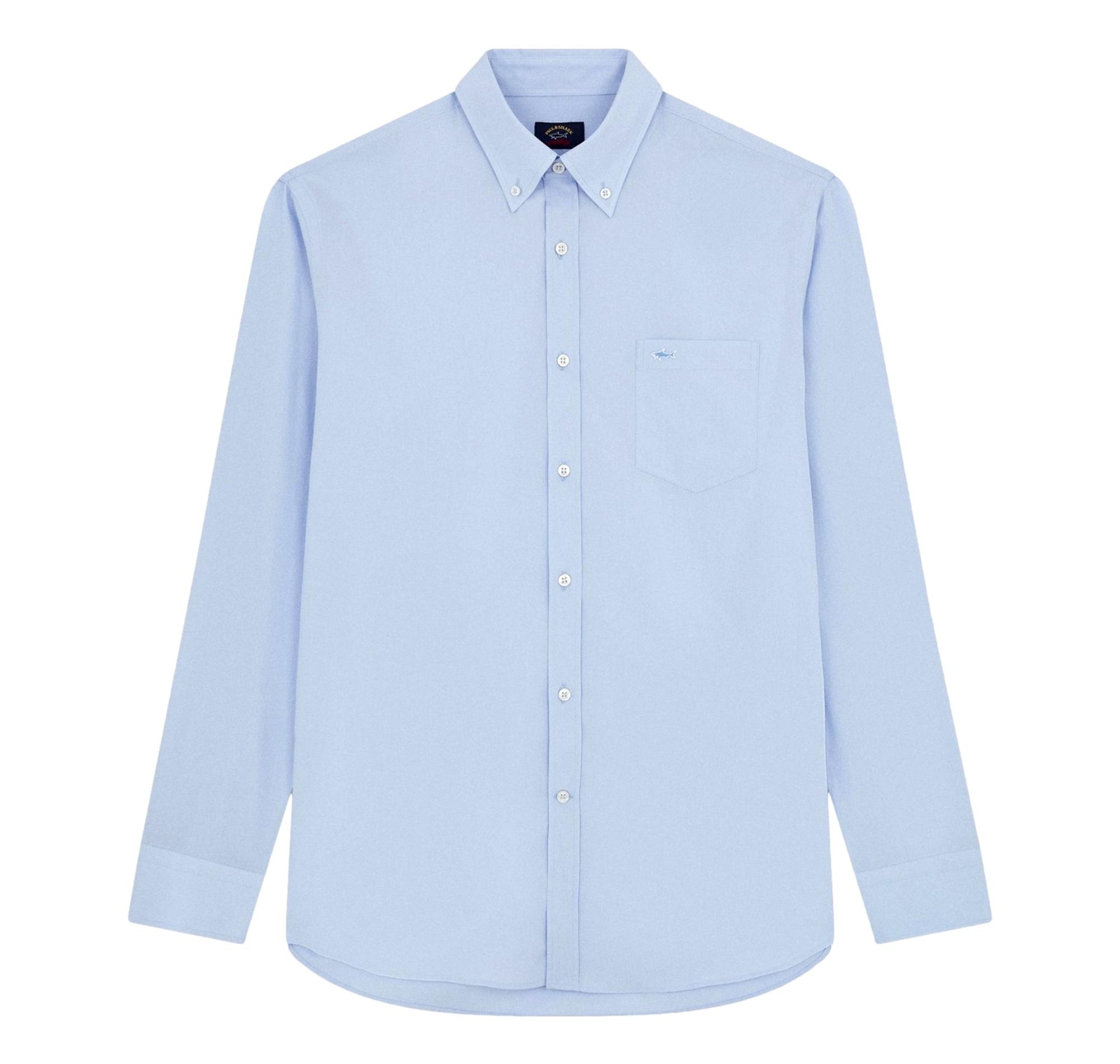 Paul Shark Cotton Poplin Button Down Shirt Light Blue C0P3001