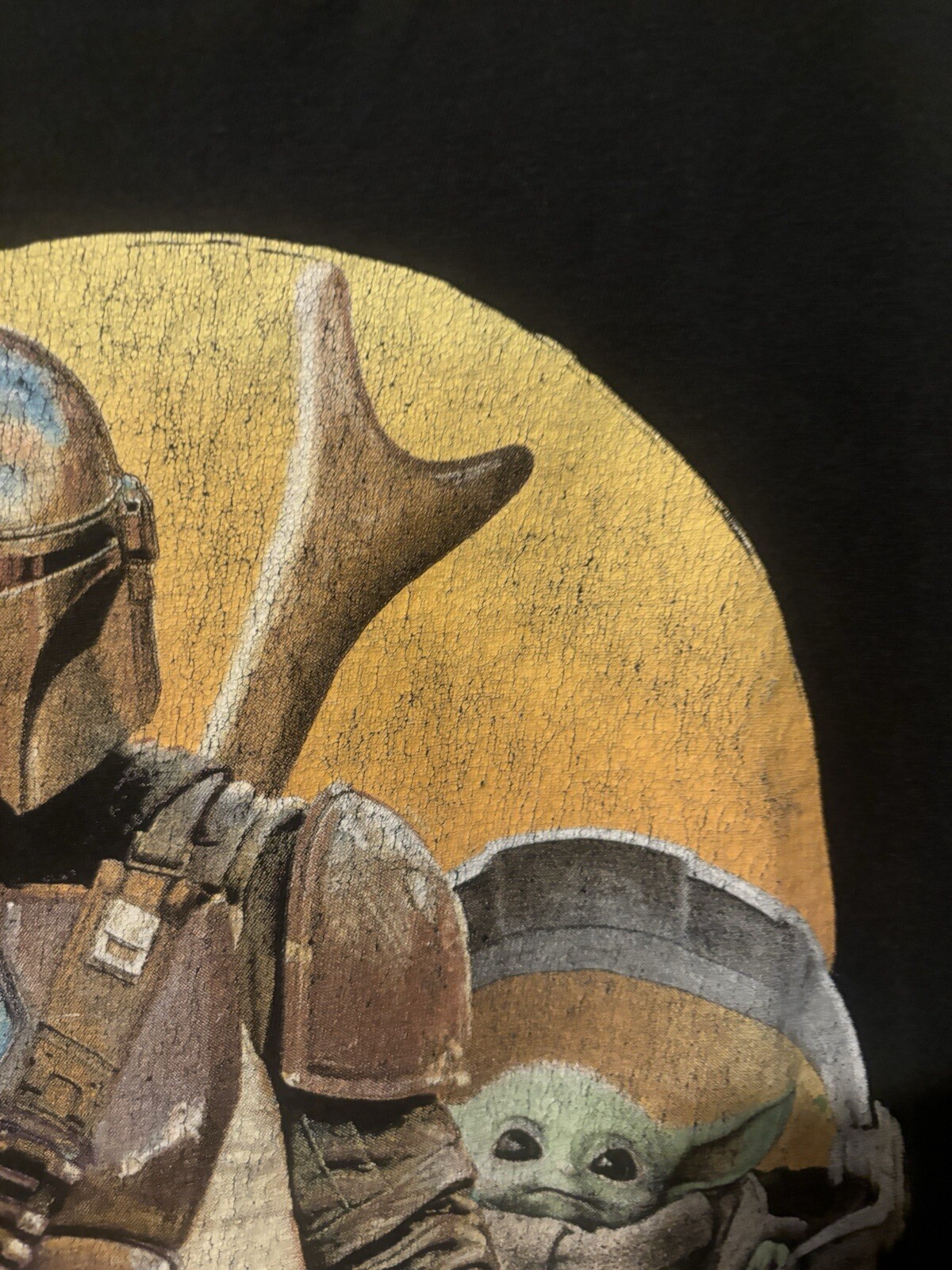 Star Wars The Mandalorian Baby Yoda Men’s Short Sleeve T-Shirt Black- Size 2XL gallery