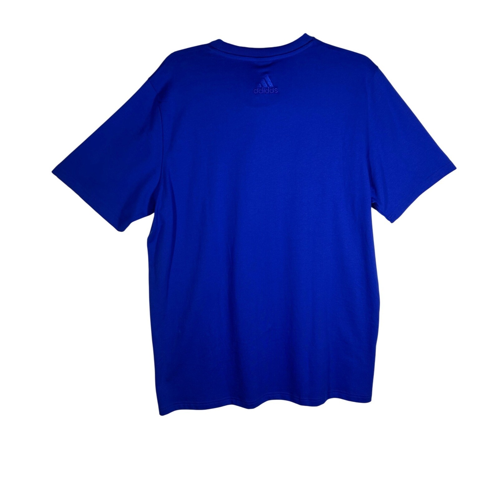 Adidas Mens T-Shirt Large Blue Graphic Logo Activewear Casual Training Tee NEW gallery