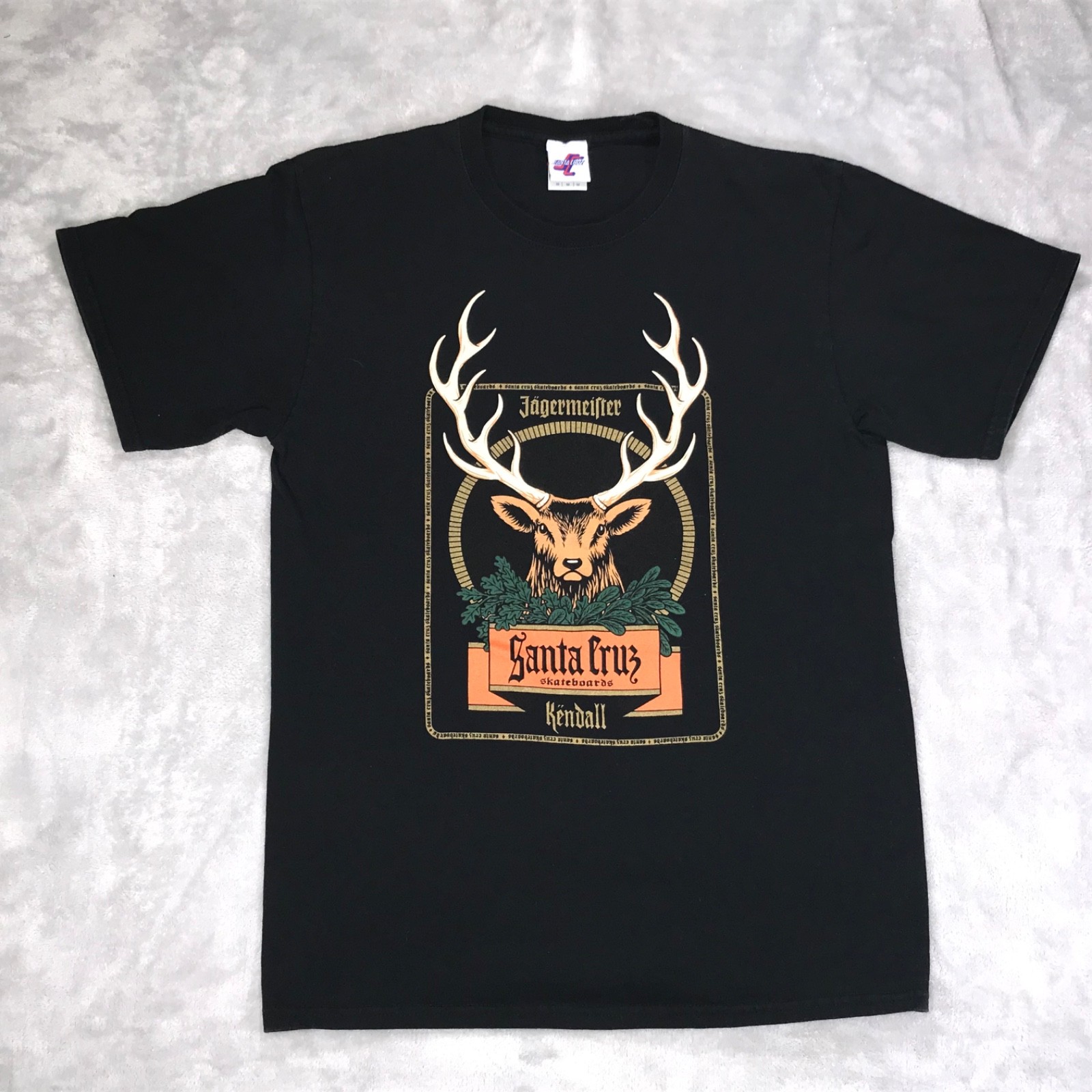Santa Cruz Skateboards Jagermeister Jeff Kendall Deer 1990's Skater (M) T-Shirt gallery
