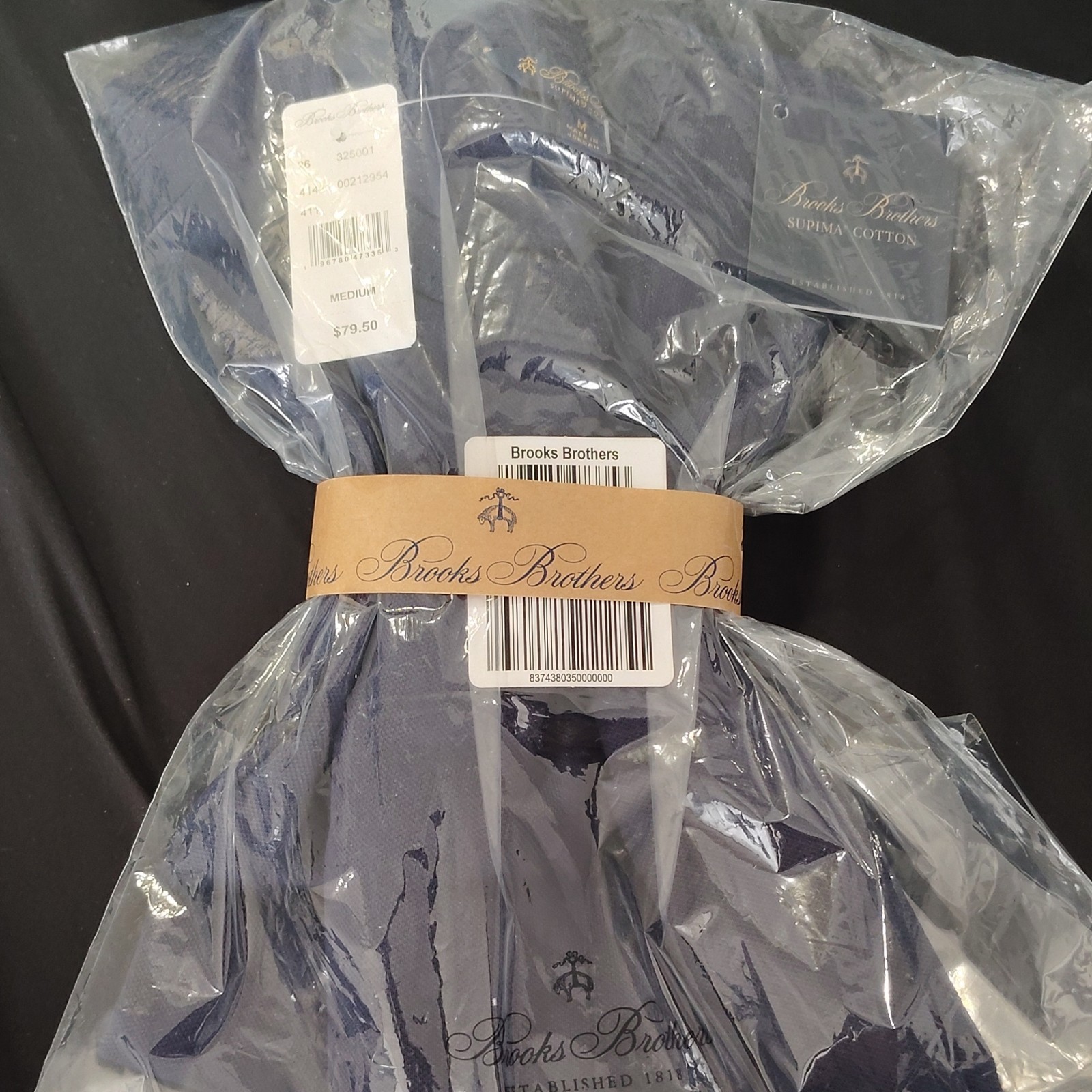 Brooks Brothers Blue Supima Cotton Jersey Logo T-Shirt Men’s Size M Solid gallery