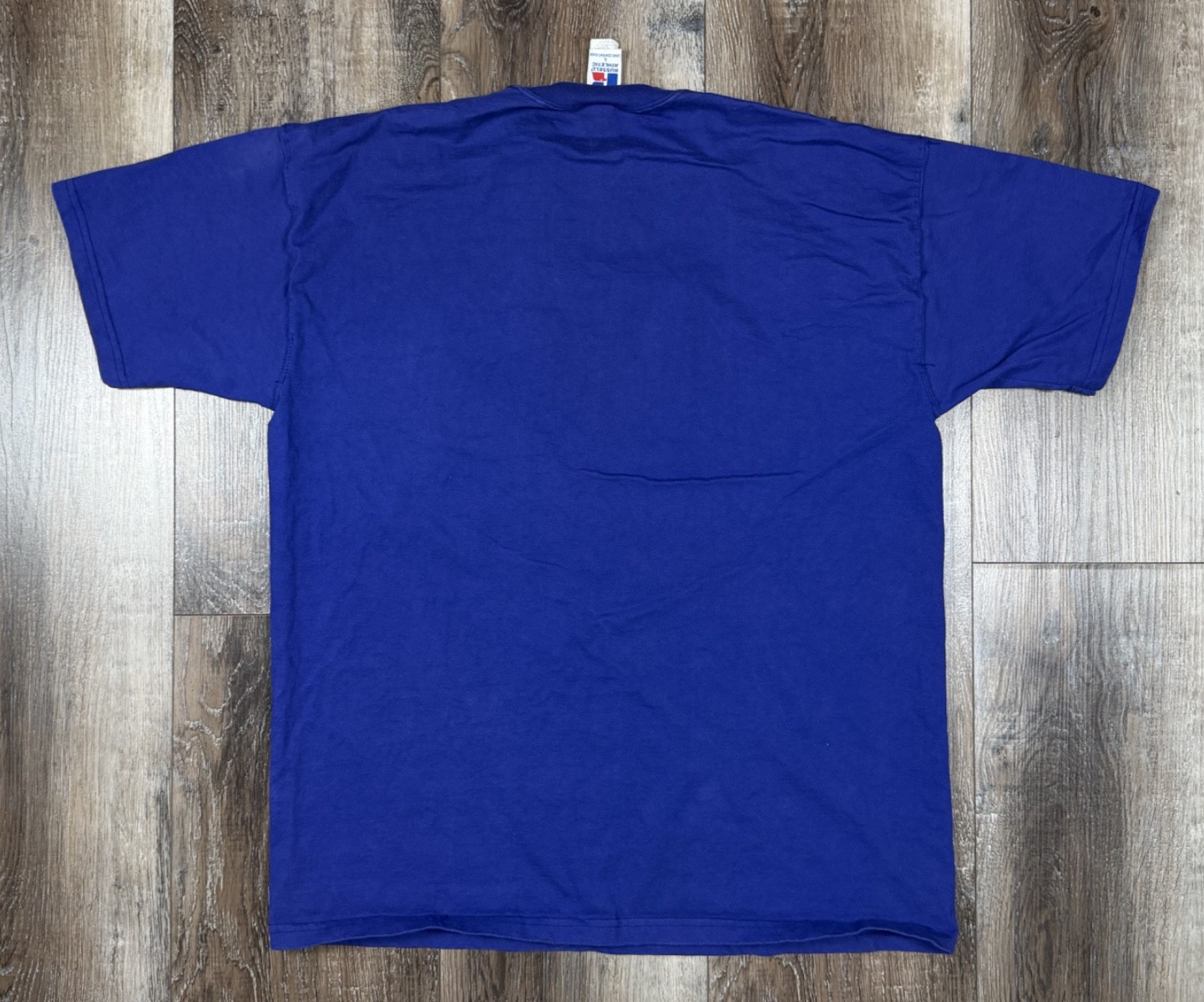 Vintage Russell Athletic T-Shirt Large Royal Blue High Cotton Pocket 90s gallery