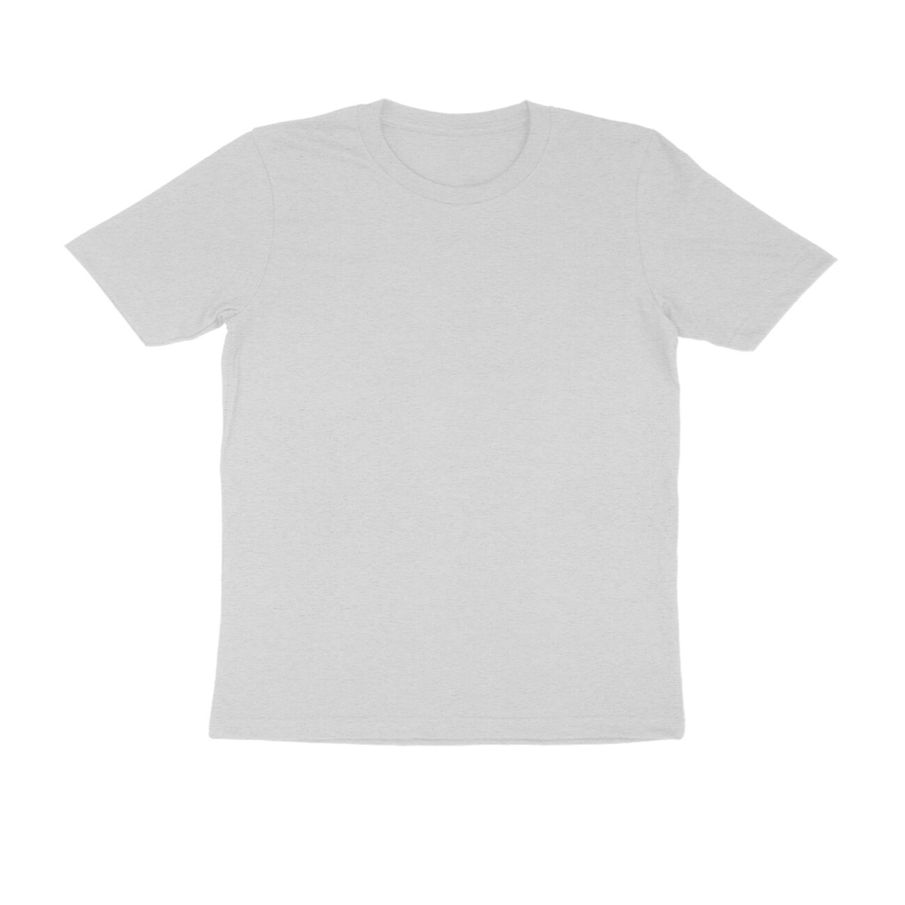 Round Neck Melange Grey Color Mix Size Half Sleeve Casual Wear T shirt For Men gallery