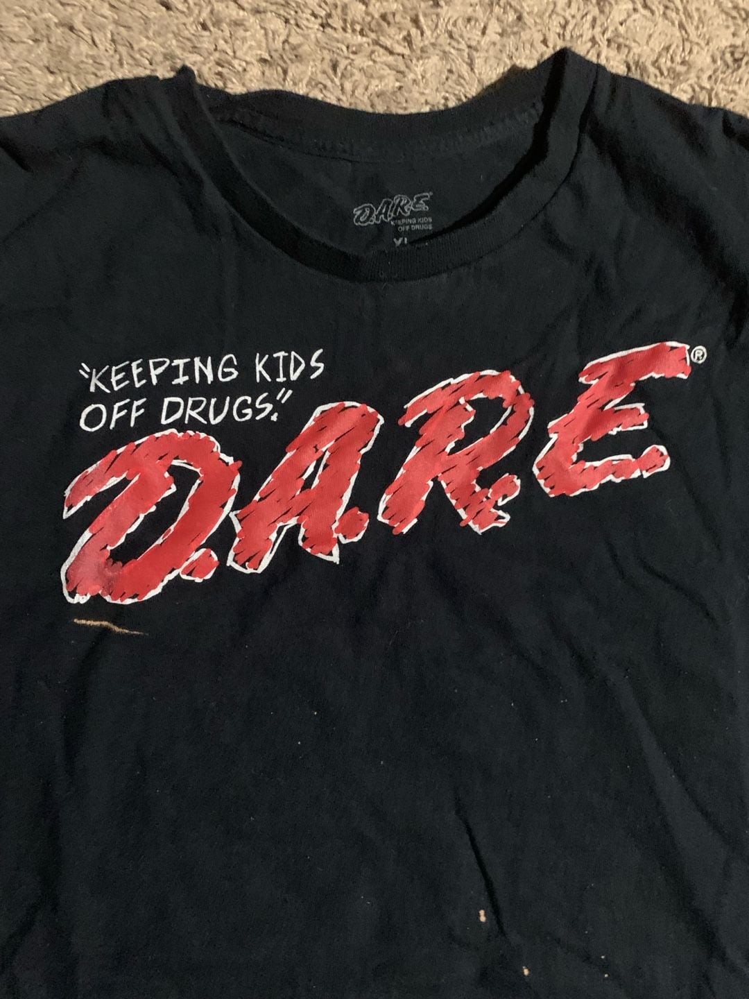 D.A.R.E. Crayon Kids World Graphic Black T-Shirt gallery
