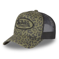 Leopard Print Dutch Hat Kaki One Size