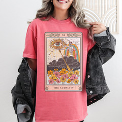 The Audacity Trippy Skeleton Tarot Tee | Witchy Comfort Colors T-Shirt | Skelly