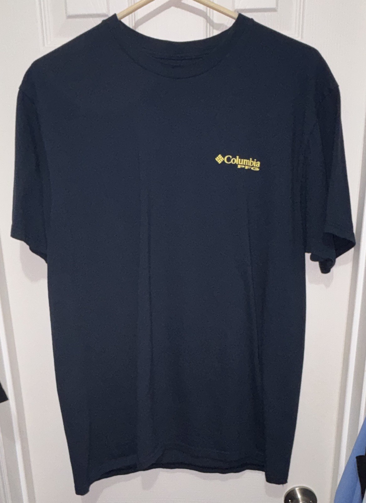 Columbia PFG Fish Graphic Logo Crew Neck T-Shirt Black Men's XL Easy Care gallery