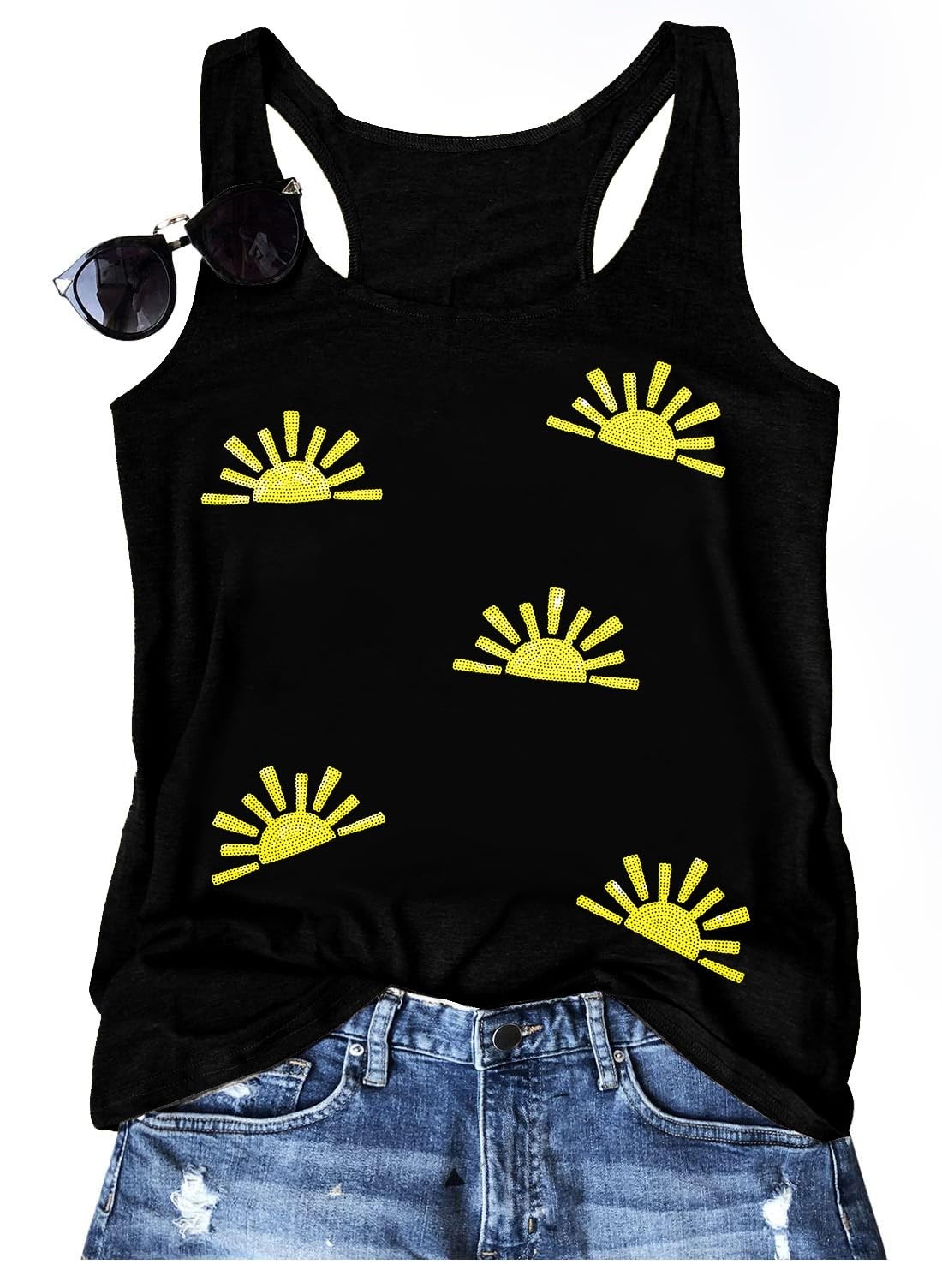 Sunshine Shirt Women Lightweight Breathable Graphic Tee Casual Women’s Top XL