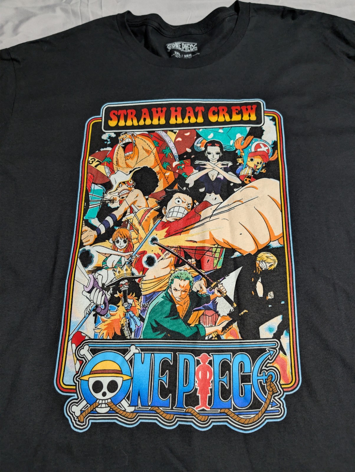 One Piece Straw Hat Crew Graphic T Shirt Black Anime Manga Mens 3XL gallery