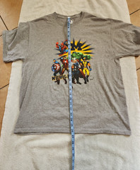 Marvel T Shirt Large Russel Athletic Gray Michigan Wolverines Captain America
