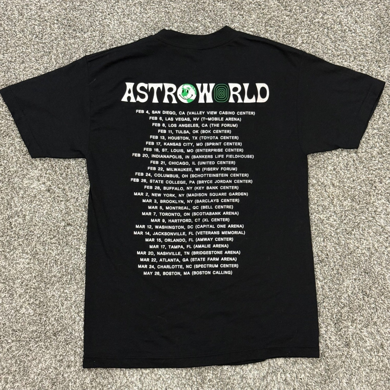 Travis Scott Astroworld Wish You Were Here 2019 Tour T-Shirt Mens Medium Black gallery