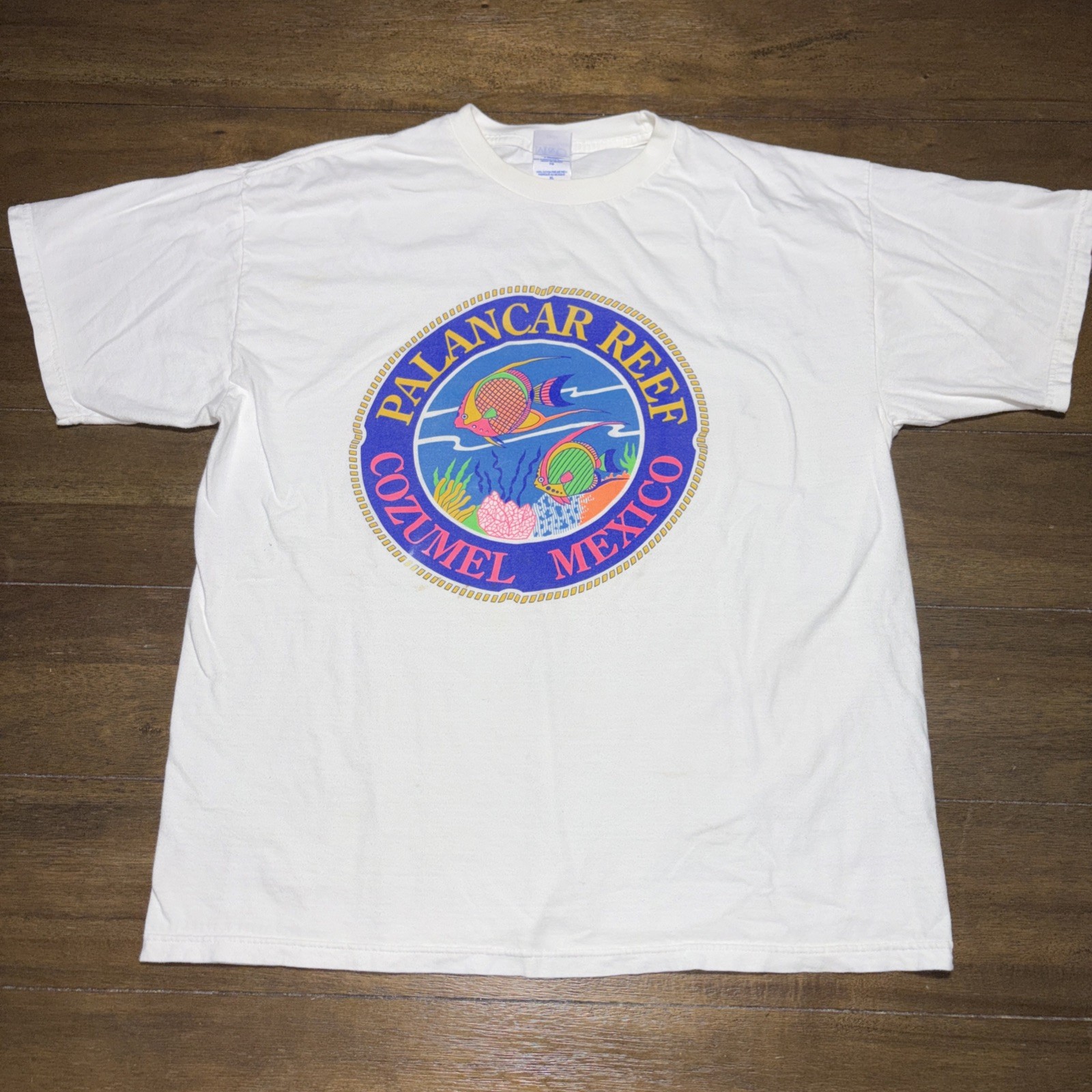 Vintage Palancar Reef T-Shirt Mexico Ocean Wildlife Sz XL Fish Tourist Cozumel gallery